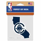 Los Angeles Clippers Home State California 2024 Logo - 4x4 Die Cut Decal