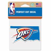 Oklahoma City Thunder Home State Oklahoma - 4x4 Die Cut Decal
