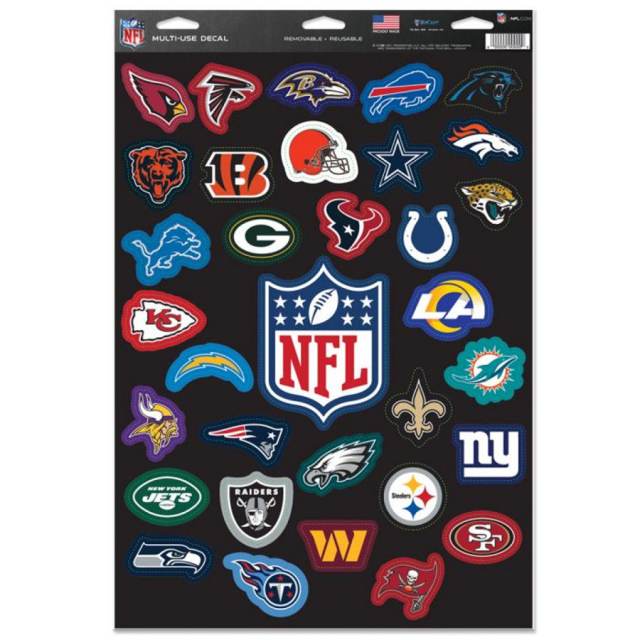 All 32 NFL Teams & NFL Logo - Set of 33 Ultra Decals