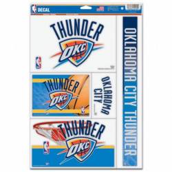 Vintage 70's-Styled Basketball Decal - Oklahoma City Thunder (Orange) - Okc  Thunder - Sticker