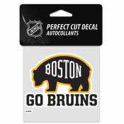 Boston Bruins 2025 Logo Go Buins Slogan - 4x4 Die Cut Decal