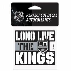 Los Angeles Kings Long Live The Kings Slogan - 4x4 Die Cut Decal