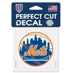 New York Mets Round Logo - 4x4 Die Cut Decal