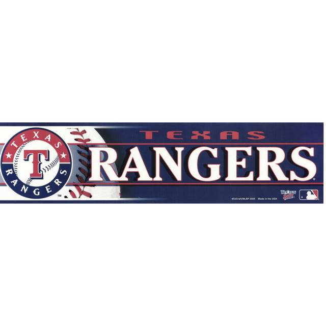 Texas Rangers Logo - 3x12 Bumper Sticker Strip