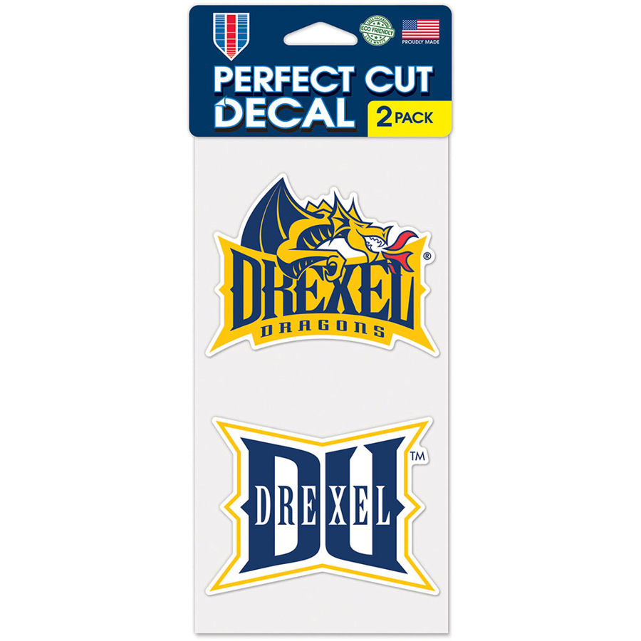 Drexel University Dragons - Set of Two 4x4 Die Cut Decals