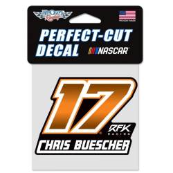 Chris Buescher #17 - 4x4 Die Cut Decal