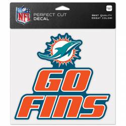 Miami Dolphins - 6x6 Chrome Die Cut Decal