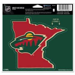 Minnesota Wild Home State Logo - 4.5x5.75 Die Cut Multi Use Ultra Decal