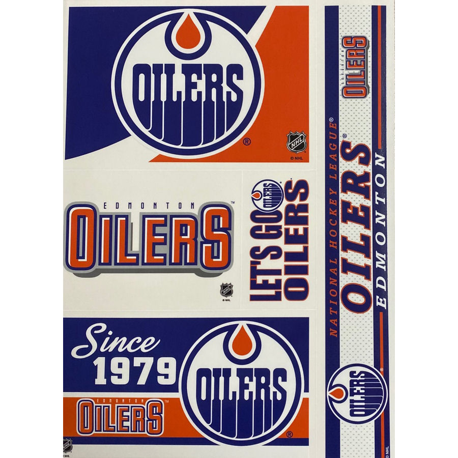 Edmonton Oilers Set of 5 Ultra Decals at Sticker Shoppe