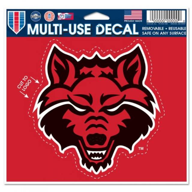 Arkansas State University Red Wolves - 4.5x5.75 Die Cut Ultra Decal