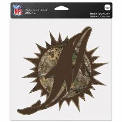 Miami Dolphins Camouflage - 8x8 Full Color Die Cut Decal