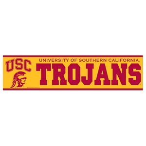 University Of Southern California USC Trojans - 3x12 Bumper Sticker ...