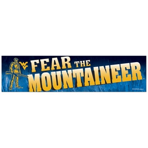 West Virginia University Mountaineers - 3x12 Bumper Sticker Strip
