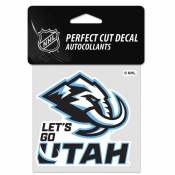 Utah Mammoth Let's Go Utah - 4x4 Die Cut Decal