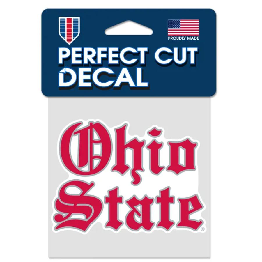 Script Ohio Computer Sticker Ohio State University Buckeyes Script Text - 4x4 Die Cut Decal at ...