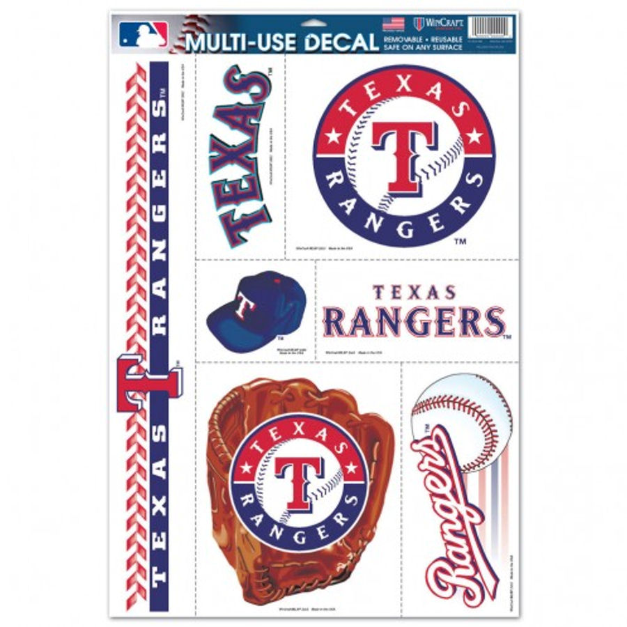 Texas Rangers Set of 7 Ultra Decals at Sticker Shoppe