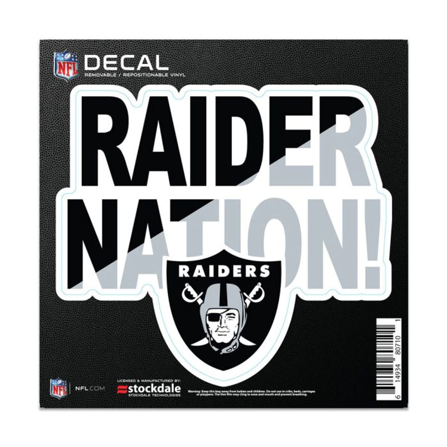 Oakland Raiders - 3x3 Reflective Decal at Sticker Shoppe