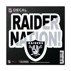 Las Vegas Raiders Raider Nation Slogan - 6x6 Vinyl Sticker