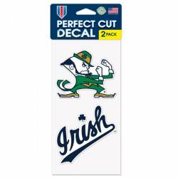 University Of Notre Dame Fighting Irish Script - Set of Two 4x4 Die Cut Decals