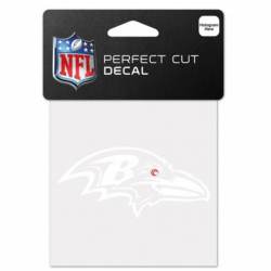 Baltimore Ravens Logo - 4x4 White Die Cut Decal