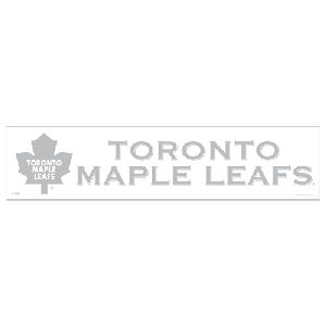 Toronto Maple Leafs - 4x17 White Die Cut Decal