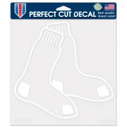 Boston Red Sox Logo - 8x8 White Die Cut Decal