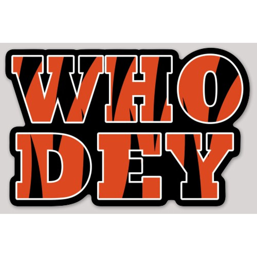 Cincinnati Bengals Who Dey Slogan - Vinyl Sticker