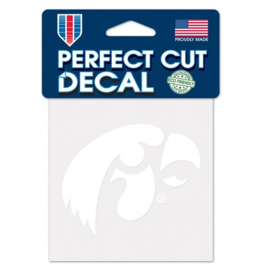 University Of Iowa Hawkeyes - 4x4 White Die Cut Decal