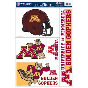 University Of Minnesota Golden Gophers - Set of 5 Ultra Decals