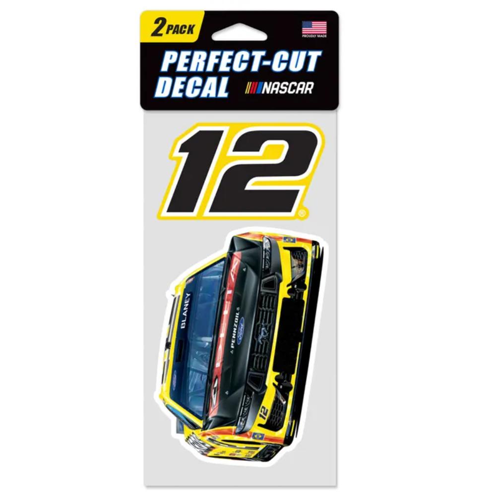 Diseased Sticker Ryan Blaney Racecar #12 - Set of Two 4x4 Die Cut Decals at Sticker Shoppe