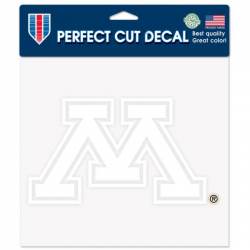 University Of Minnesota Golden Gophers - 8x8 White Die Cut Decal
