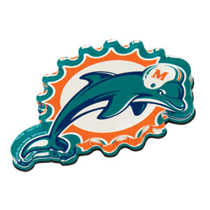 Miami Dolphins Old Logo - Acrylic Magnet at Sticker Shoppe