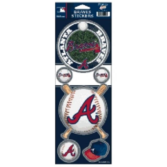 Atlanta Braves - Set Of 5 Prismatic Sticker Sheet