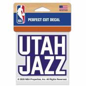 Utah Jazz 2025 Script Text - 4x4 Die Cut Decal