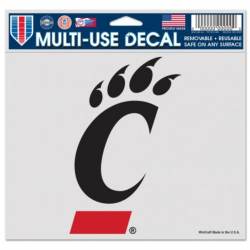 18 per sheet Cincinnati Bearcats Vinyl Die-Cut Sticker Decals 