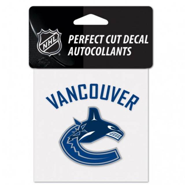 Vancouver Canucks 4x4 Inch Die Cut Decal Sticker, Retro Logo