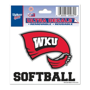 Western Kentucky University Hilltoppers Softball - 3x4 Ultra Decal