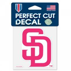 San Diego Padres Pink - 4x4 Die Cut Decal