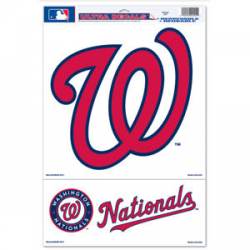 Washington Nationals - 11x17 Ultra Decal Set