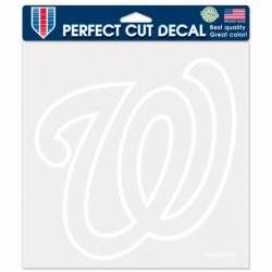 Washington Nationals - 8x8 White Die Cut Decal