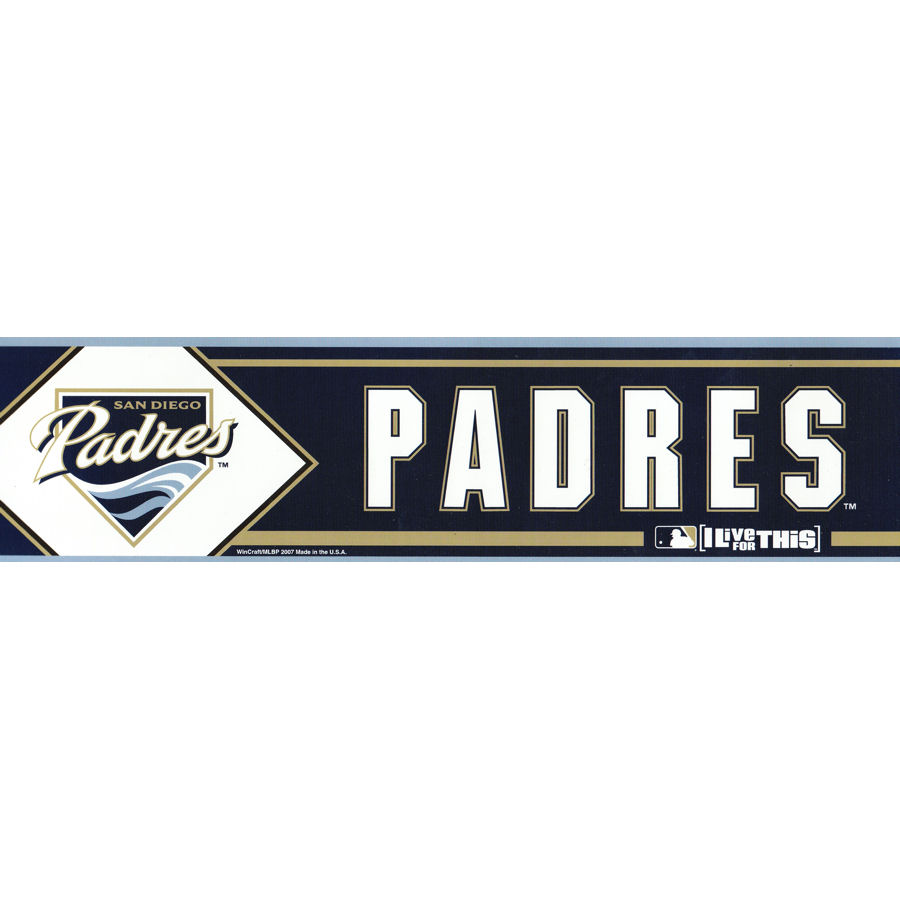San Diego Padres I Live For This - 3x12 Bumper Sticker Strip