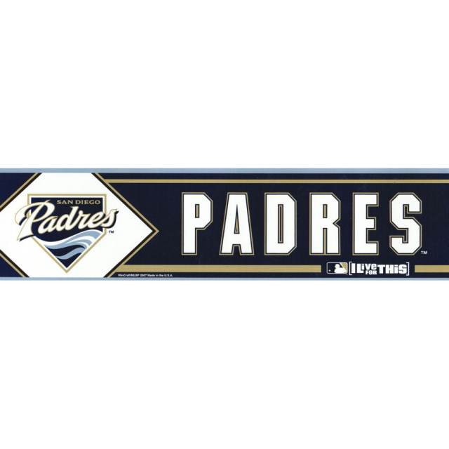 San Diego Padres I Live For This - 3x12 Bumper Sticker Strip
