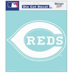 Cincinnati Reds - 8x8 White Die Cut Decal