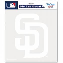 San Diego Padres - 8x8 White Die Cut Decal
