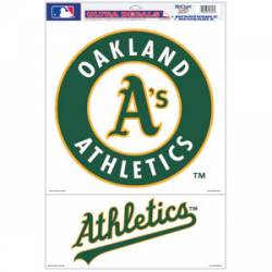 Oakland Athletics A's - 11x17 Ultra Decal Set