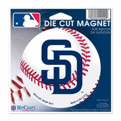 San Diego Padres Baseball - 4" Die Cut Logo Magnet