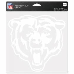 Chicago Bears Head - 8x8 White Die Cut Decal