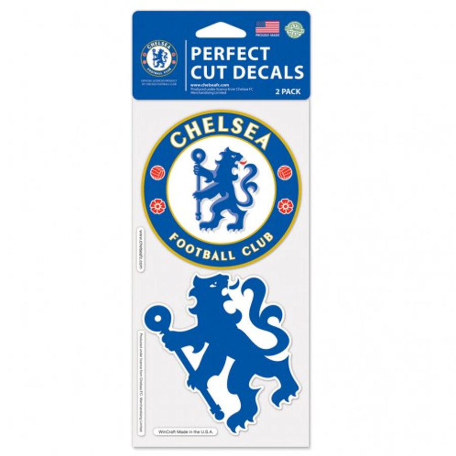 Chelsea FC Football Club - Set of Two 4x4 Die Cut Decals
