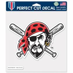 Pittsburgh Pirates Jolly Roger Retro Logo - 8x8 Full Color Die Cut Decal