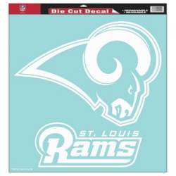 St. Louis Rams - 18x18 White Die Cut Decal